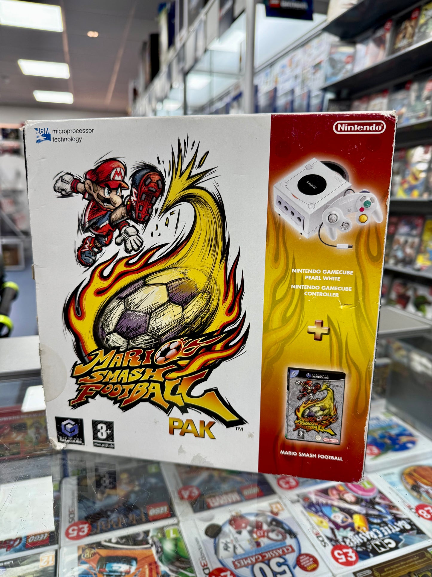 Mario Smash Football Pearl GameCube Bundle